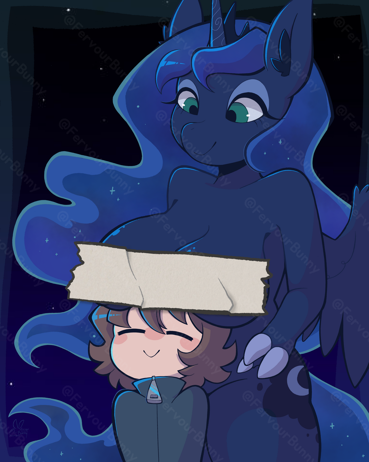 Moon Pony Boobhat Print