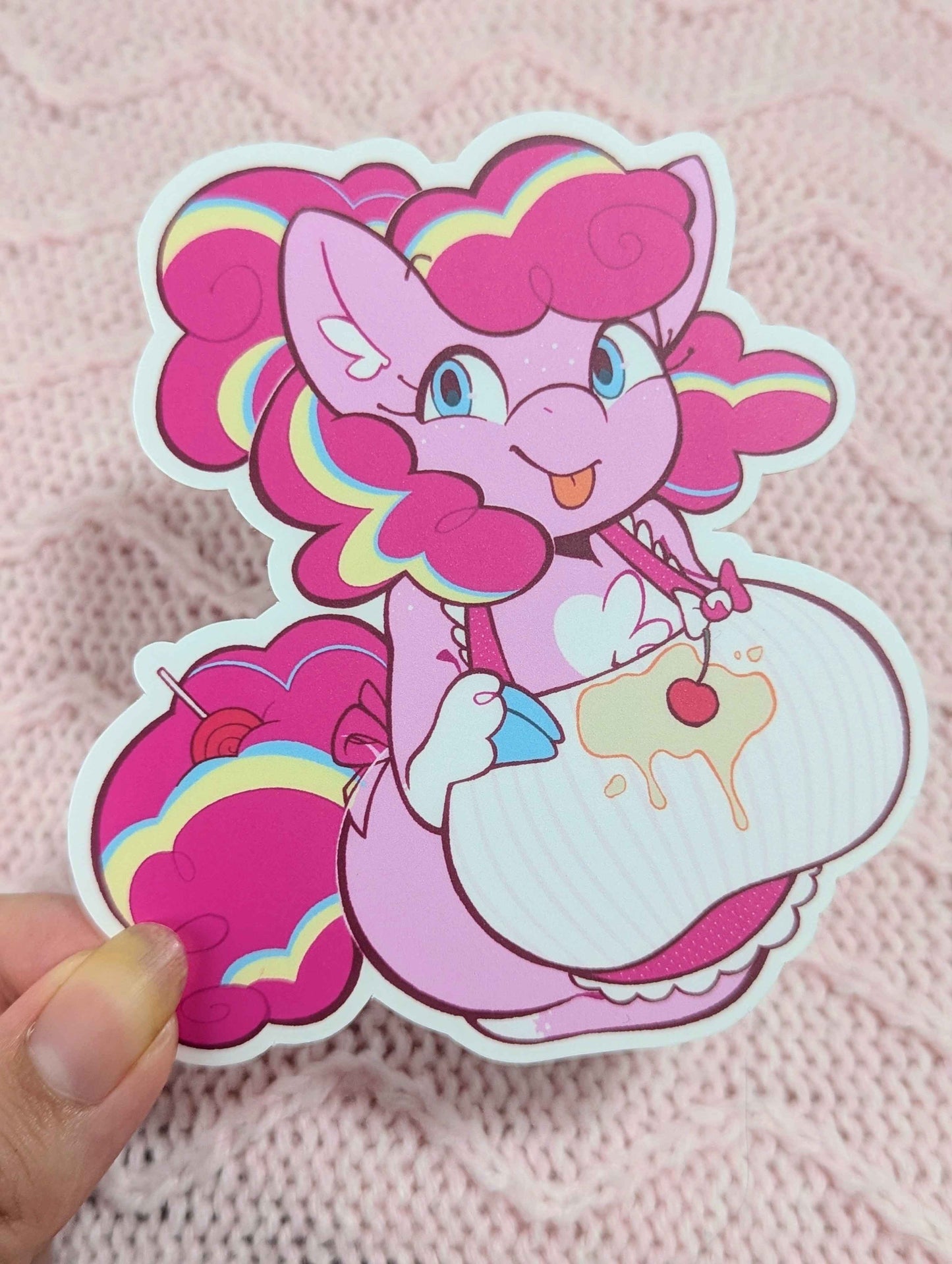 Busty Pink Pony Vinyl Sticker (Water/UV Resistant)