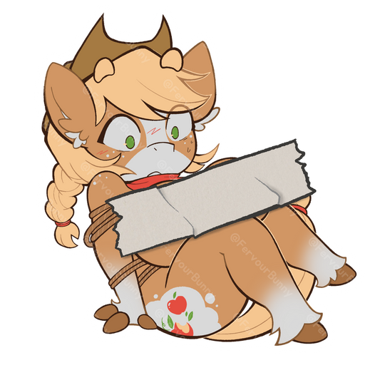 Cartoon character with animal features on a white background