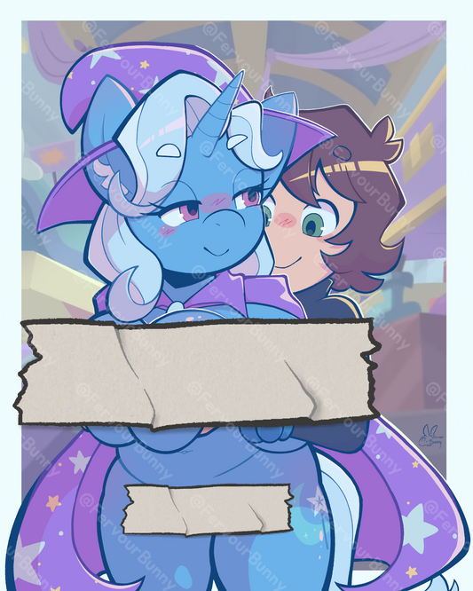 BW and Magician Pony Print