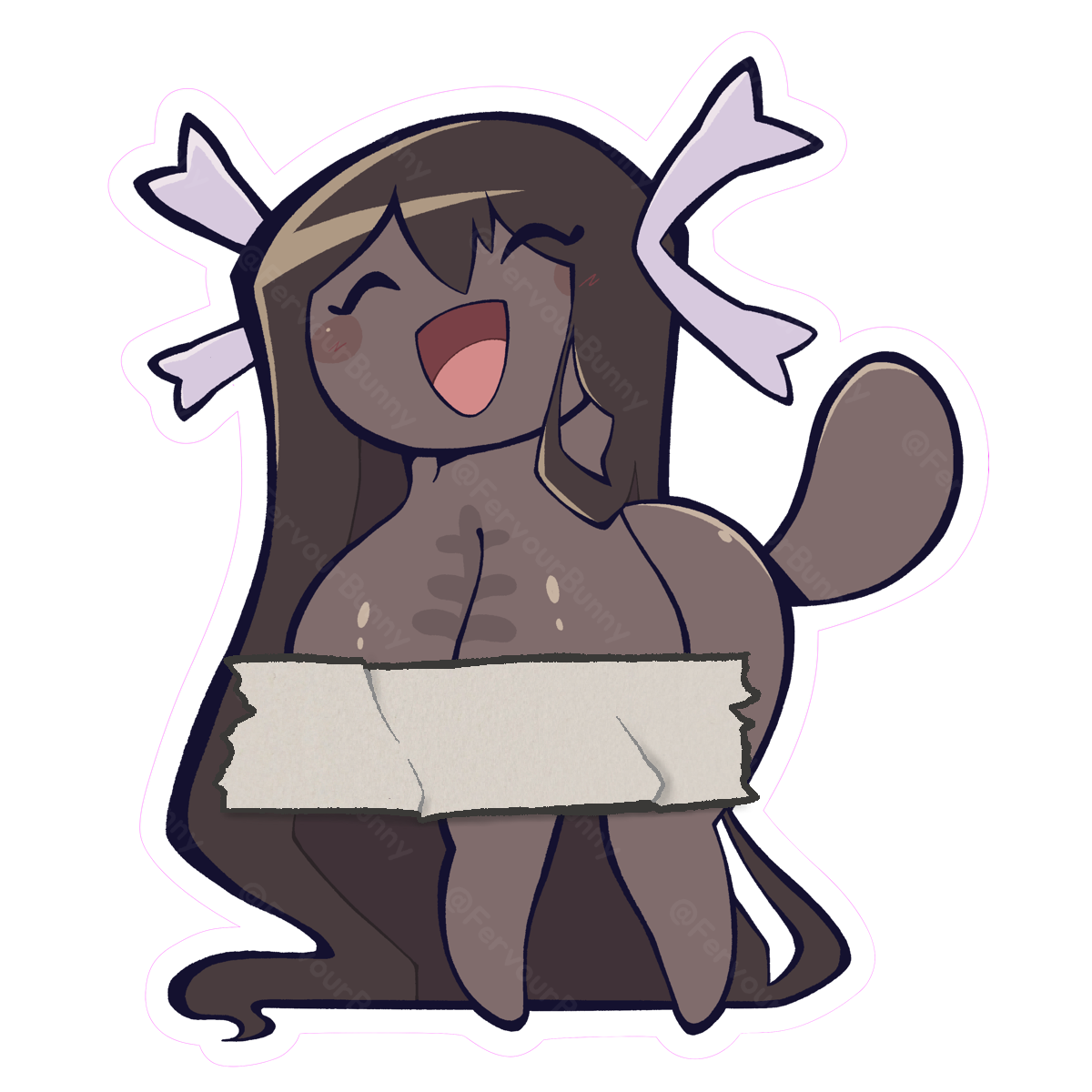 Busty Marsh Creature Vinyl Sticker (Water/UV Resistant)